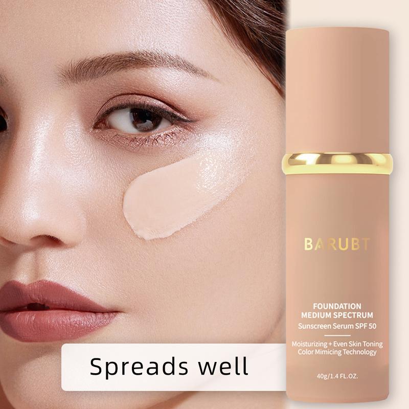 BARUBT microbial liquid foundation, SPF50+ sun protection value, long-lasting coverage without makeup removal Concealer Cosmetic formula