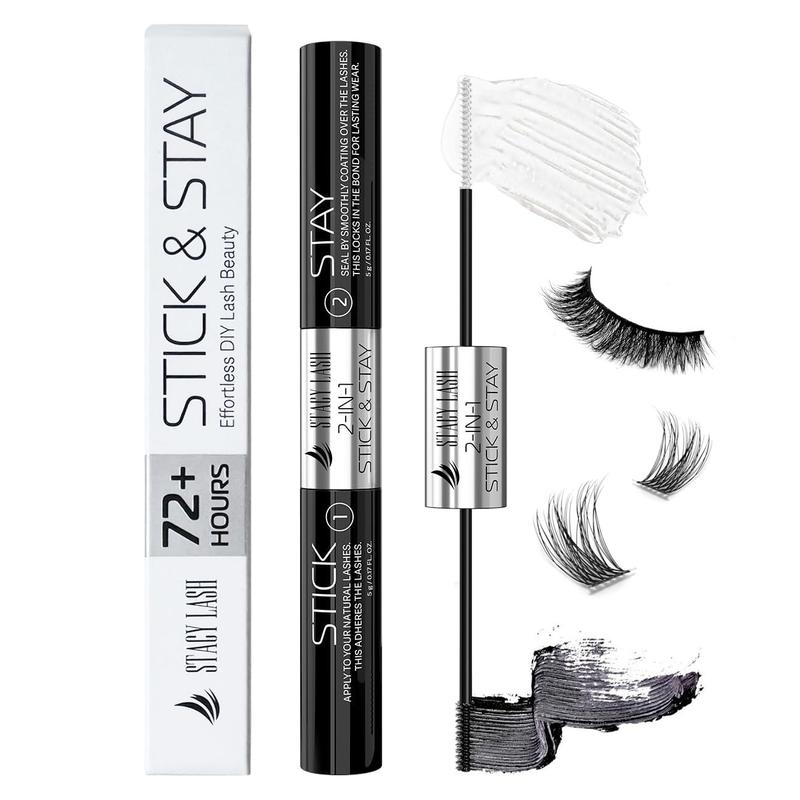 Bond and Seal Lash Glue for Eyelash Clusters by Stacy Lash | Clusters Glue | DIY Waterproof Glue, Easy Application for False Eyelash Extension Makeup box false lash adhesive