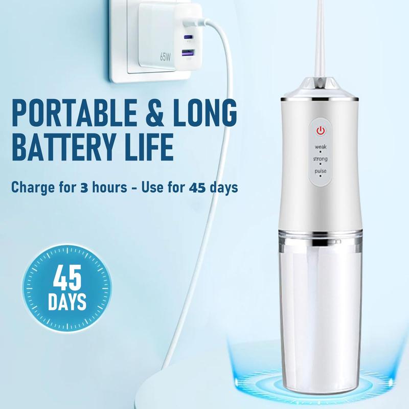 Water Flosser for Teeth, Rechargeable, 3 Modes, IPX7 Waterproof, Perfect for Travel & Home Use