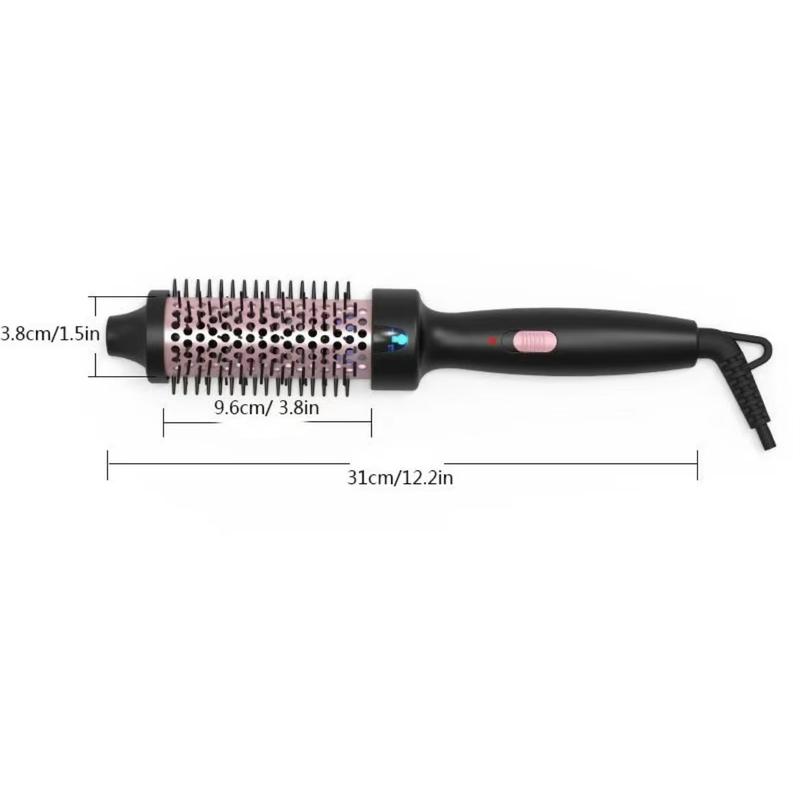 Wavy Thermal Brush, Hot Hair Brush, Blowout Dryer Brush lonic Heated Round Brush for Natural Curls Dual Voltage Thermal Round Brush, Easy To Use Hair Styling Tool for Women & Girls,Winter Gift Comfort wavy thermal brush