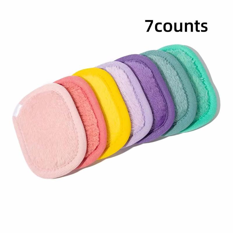 Reusable Skincare Facial Cleansing Puff Gift, Summer Comfort Soft Flannel Makeup Remover Pads, Makeup Remover Puff, Multicolor Daily Skincare Tools, Men's Personal Care Products, Christmas Gift