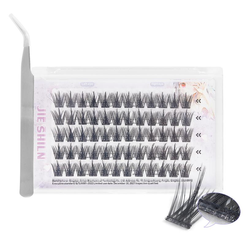 Lash Clusters Eyelash Extension 60Pcs Natural Lash Clusters DIY Individual Lashes Bond and Seal Makeup Synthetic