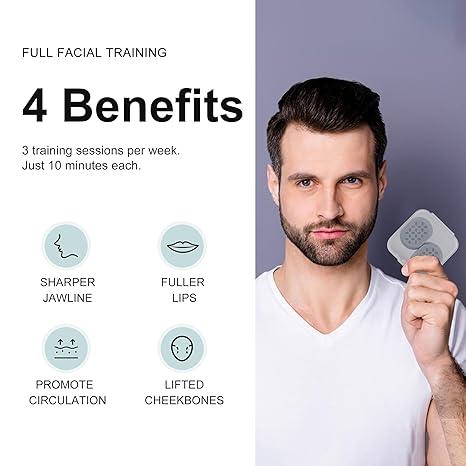 Jawline Exerciser And Respiratory Trainer Exerciser 2 PACK For Men & Women - Powerful Jaw Trainer - Different Resistance Levels - Double Chin Reducer Eliminator - Silicone Jaw Toner Tablets - Face Neck Shaper Strengthener Line Chewing Gum Skincare Comfort