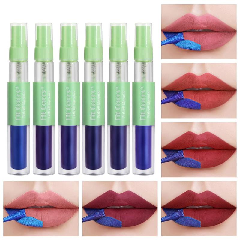 Long-lasting Peel-off Lip Gloss, Peel & Reveal Matte Finish Lip Stain, Easy Coloring Lipstick, Suitable for All Occasions Lip Makeup, Women Makeup Accessories