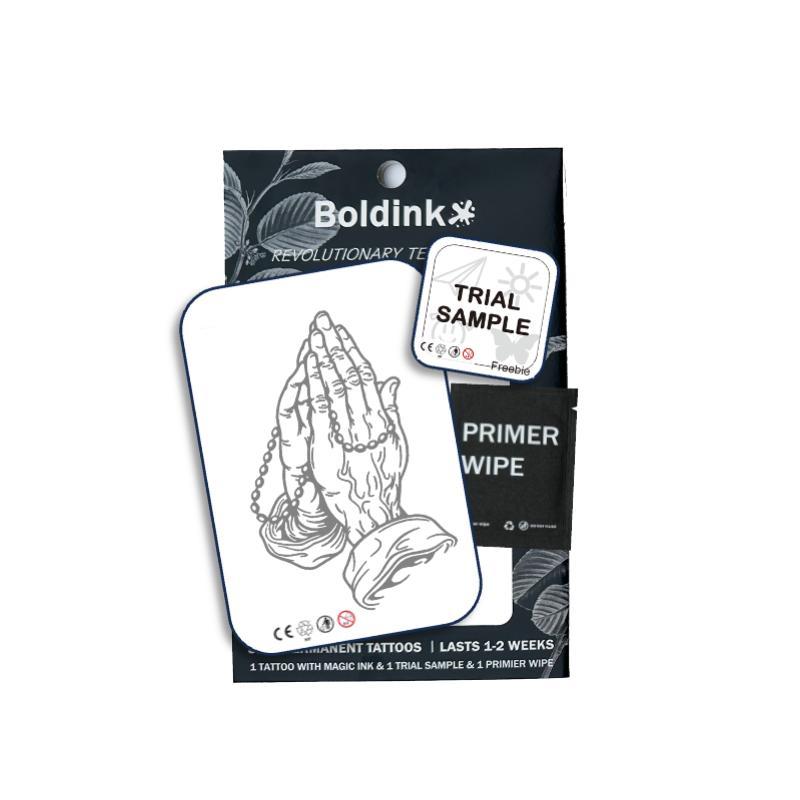 Praying Hands Pattern Temporary Tattoo Sticker, Long Lasting Fake Tattoo Sticker For Women & Men