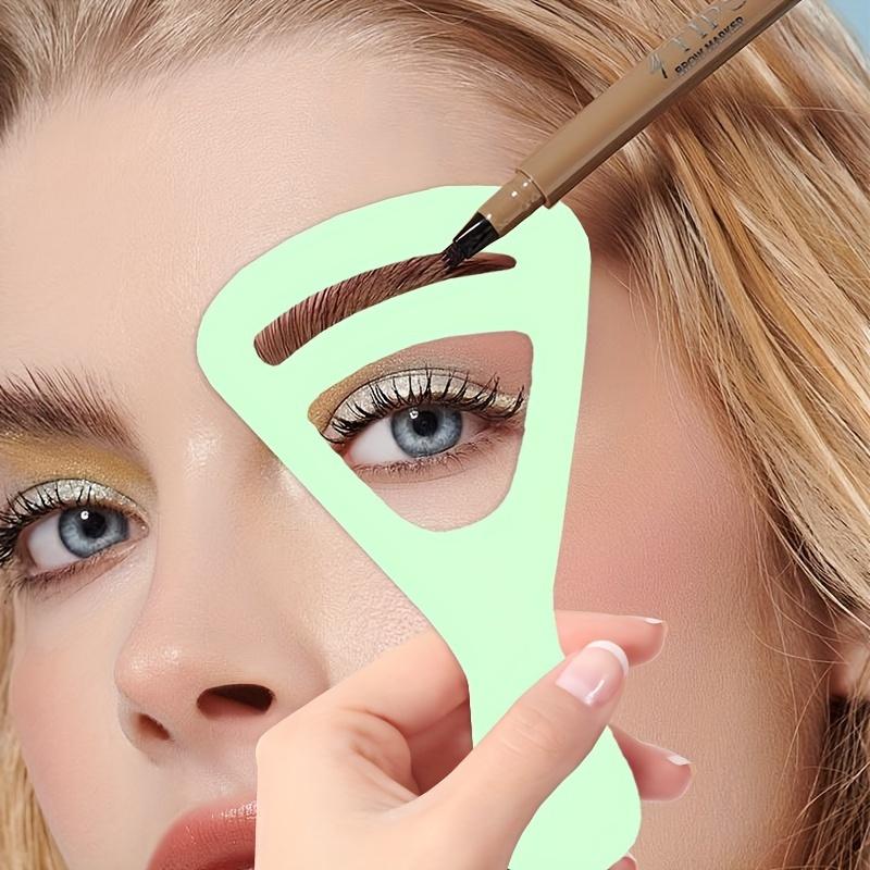 2pcs Eyebrow Shaping Stencils - Reusable Brow Drawing Guide for Perfect Natural Arches, No Battery Needed