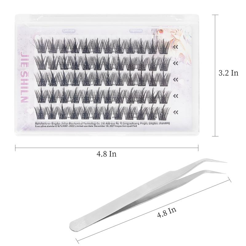 Lash Clusters Eyelash Extension 60Pcs Natural Lash Clusters DIY Individual Lashes Bond and Seal Makeup Synthetic