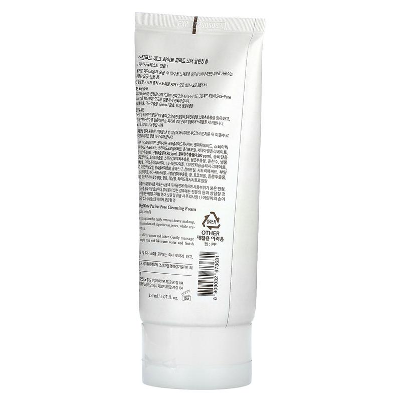 Skinfood Egg White Perfect Pore Cleansing Foam, 5.07 fl oz (150 ml)