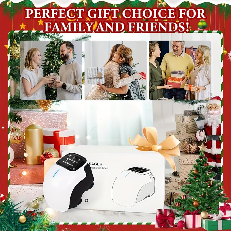 Wireless Knee Massager with Cycle Heating, Vibration and Large LED Screen, A Gift For The Elderly, Seniors, And Parents