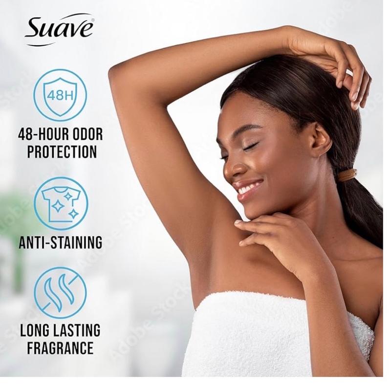 Suave Deodorant Women Powder and Fresh Bundle with Essential Oils, 48-Hour Odor & Wetness Protection, Anti-Staining, No Baking Soda, 4 x 2.6 oz