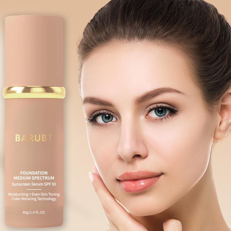 BARUBT microbial liquid foundation, SPF50+ sun protection value, long-lasting coverage without makeup removal Concealer Cosmetic formula