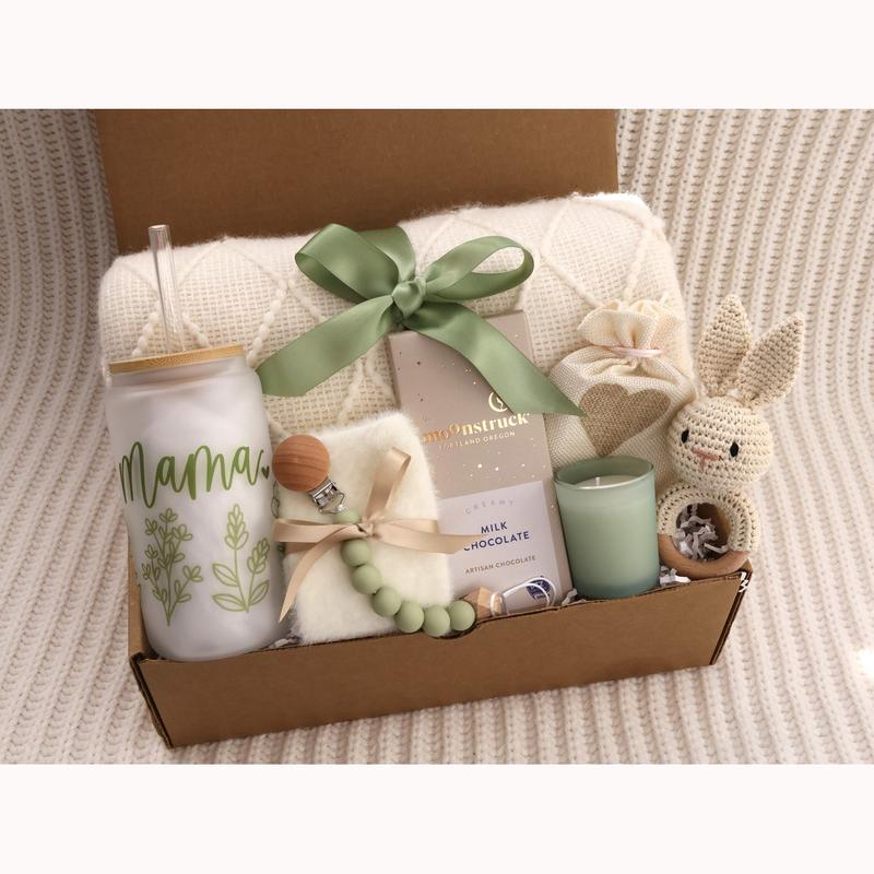 New Mama Succulent Gift Box, Congratulations Pregnancy Gift Set, Live Succulent Care Package, Hygge Gift Box, Care Package For Her