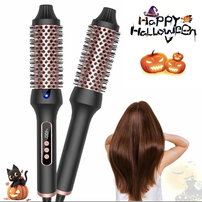 Wavy Thermal Brush, Hot Hair Brush, Blowout Dryer Brush lonic Heated Round Brush for Natural Curls Dual Voltage Thermal Round Brush, Easy To Use Hair Styling Tool for Women & Girls,Winter Gift Comfort wavy thermal brush