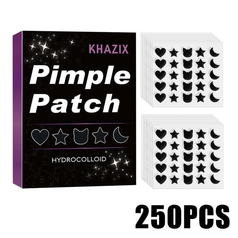 Star & Heart & Moon & Cat Shaped Pimple Patch, 250pcs box Hydrocolloid Acne Cover Patches, Waterproof Face Acne Patches, Facial Skin Care Products