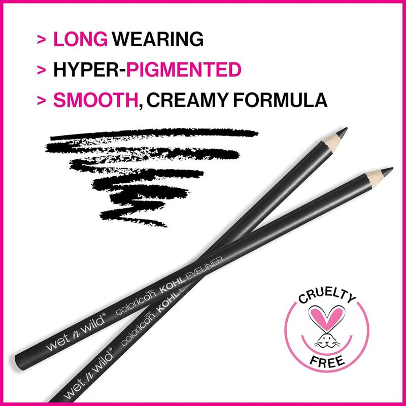 wet n wild Color Icon Kohl Eyeliner Pencil, Hyper-Pigmented, Smooth Application, Long-Wearing Matte Finish, Cruelty-Free & Vegan