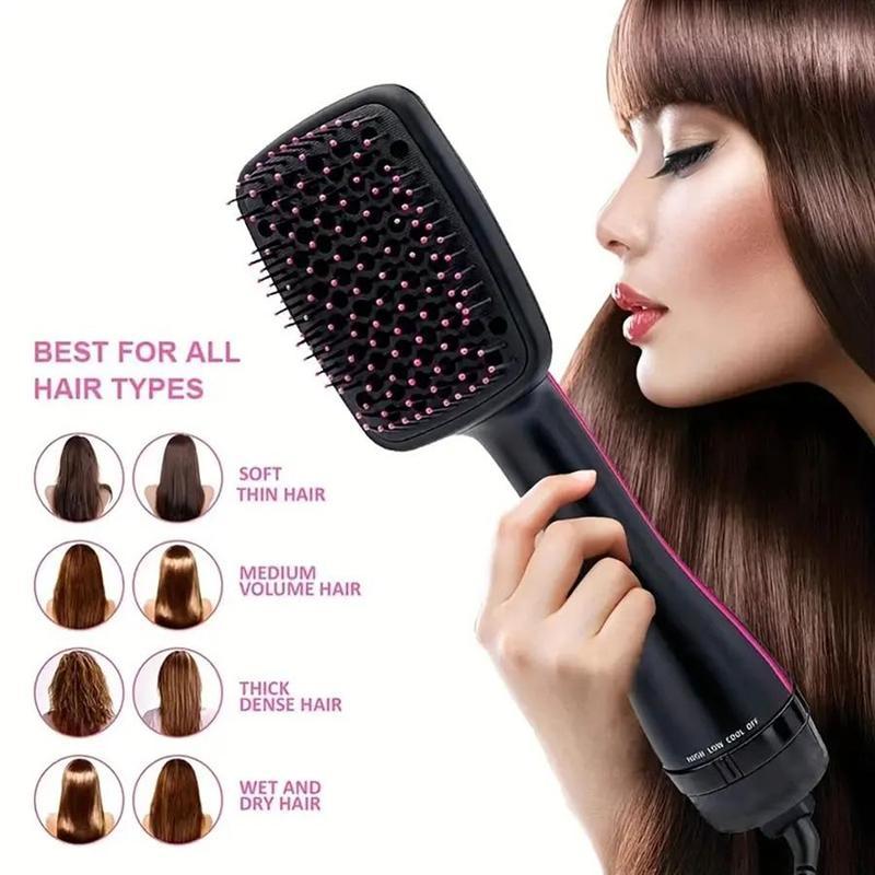 2 in 1 Multifunctional  Anion Hair Dryer Brush Comb Styler Hairdressing Tool US Plug Comfort