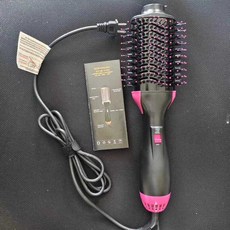 4 in 1 Hair Dryer Hair Styler Volumizer, Negative Ion Anti-frizz Ceramic Titanium Barrel Hot Air Straightener Brush, Hair Styling Tool for Women