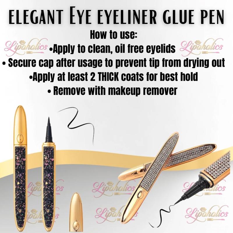 Elegant eye- Eyeliner glue pen, strong hold eyelash glue, Liquid Smudge proof Long-lasting, waterproof, beginner makeup, Cosmetic eye makeup eyeliner