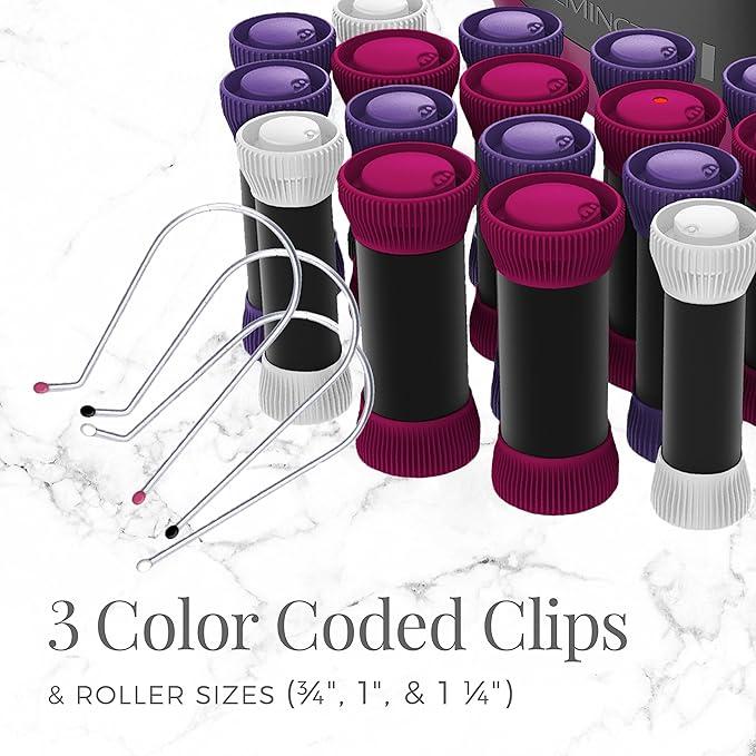 Ionic Conditioning Hair Setter, 20 Velvet Hair Rollers, 6 Large , 10 Blowout Style Hair Curlers Comfort