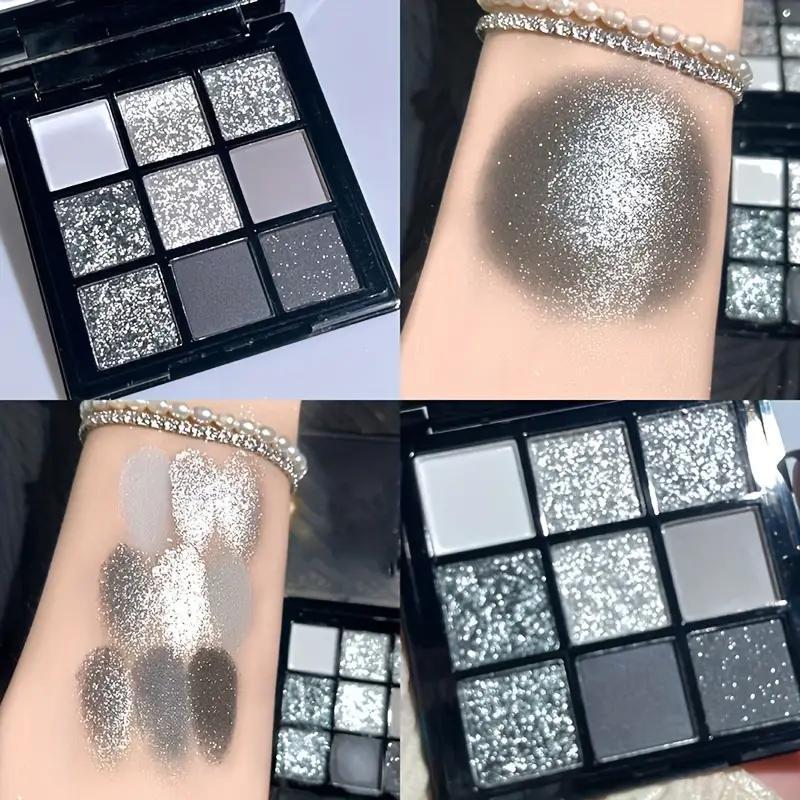 9 Colors Eyeshadow Palette, Shimmering Eyeshadow Palette, Multi-purpose Eyeshadow, Lightweight Eye Makeup Products for All Styles and Occasions, Christmas Gift