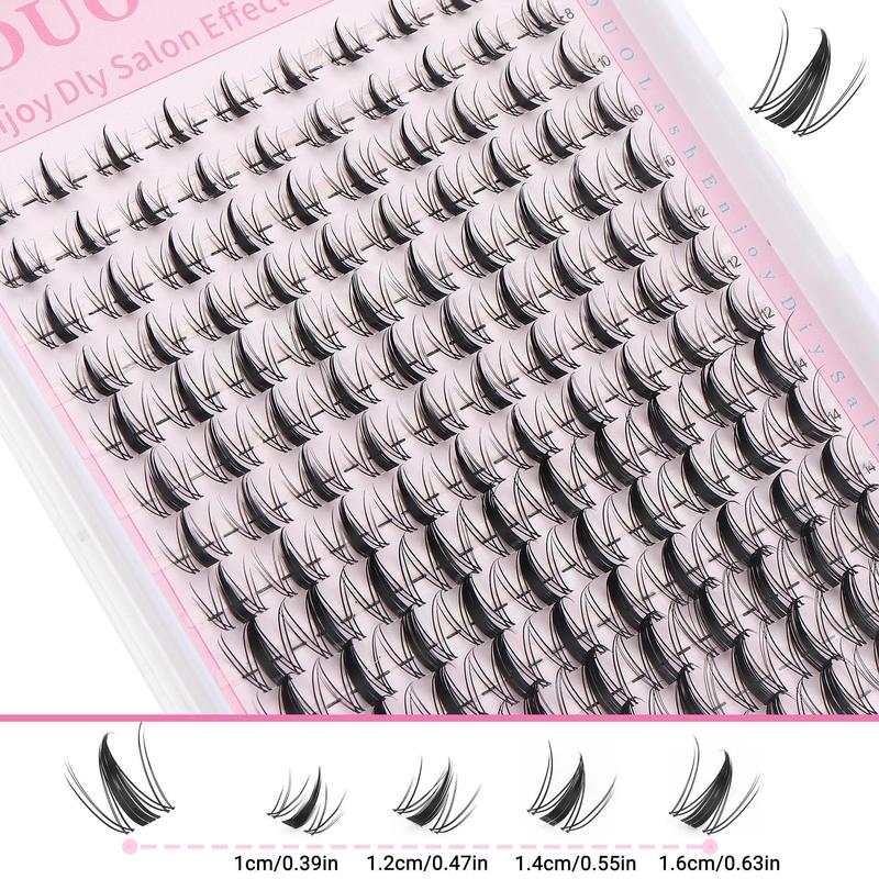 Curl Wispy Individual False Eyelash With Lash & Remover & Eyelash Applicator Kit, 1 Set Natural Self Grafting DIY Segmented Eyelash, Eyelash Extensions Kit