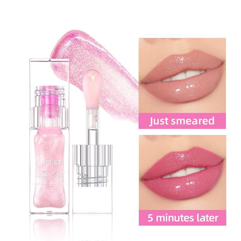 Temperature Color Changing Lip Oil, Moisturizing Easy Coloring Lip Gloss, Non-stick Cup Lip Glaze for Women