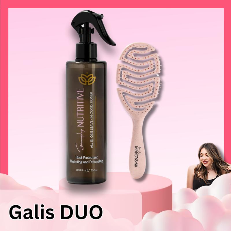 Galis Duo - Leave In Conditioner and Hair Brush