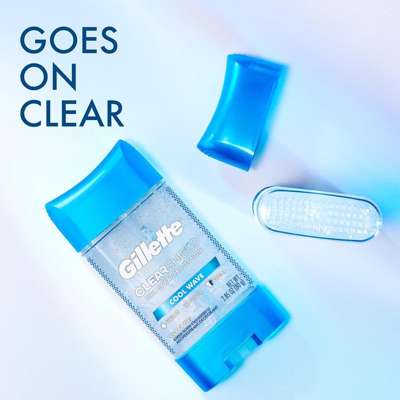 Gillette Clear Gel Antiperspirant and Deodorant for Men, Cool Wave Scent, 2.85 oz