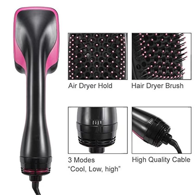 2 in 1 Multifunctional  Anion Hair Dryer Brush Comb Styler Hairdressing Tool US Plug Comfort