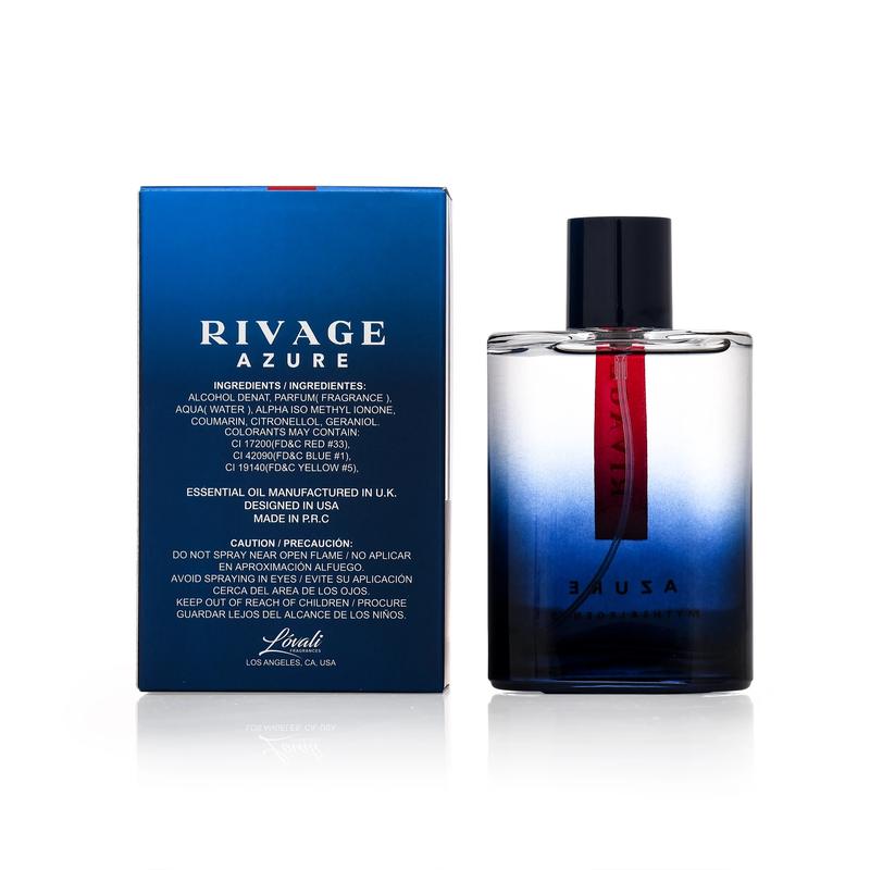 Cologne Rivage Azure Eau De Parfum 3.4FL OZ 100Ml fragrance-Amber, Woody, Vanilla