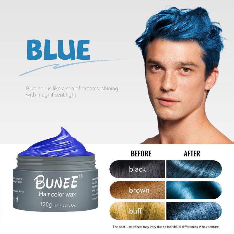 Hair dye wax, color-changing hair products, suitable for hair under 4 inches long, a variety of colors are available