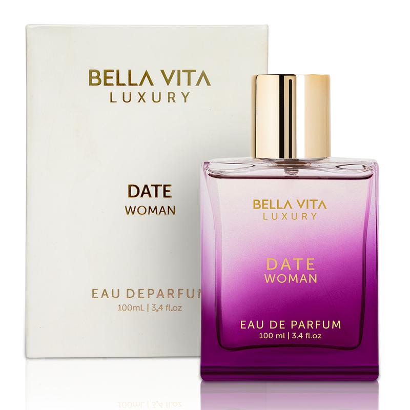 BellaVita Luxury's Date | Eau De Parfum (EDP) | Perfume for Women | Pink Pepper, Red Fruit & Jasmine | Fruity & Spicy | Long Lasting