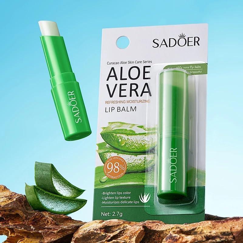 SADOER 98% AloeVera lip balm Moisture Skincare Intensive Nourishing Comfort Moisturize