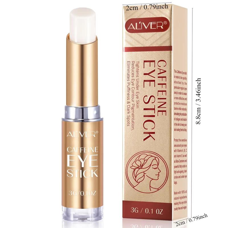 Caffeine Eye Stick, 1 Count 2 Counts Moisturizing & Nourishing Eye Stick, Lifting and Firming Eye Cream, Eye Care Product for Women & Men