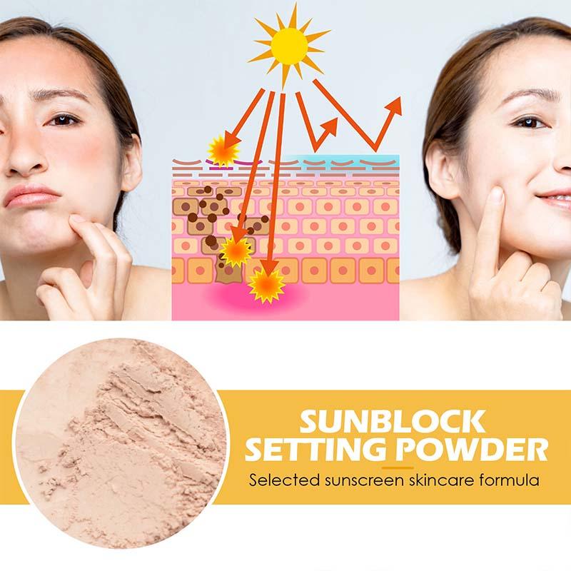 Long Lasting Sunscreen Powder, Oil Control Makeup Setting Powder, Waterproof & Sweatproof Makeup Setting Powder, Makeup Accessories for Women & Girls