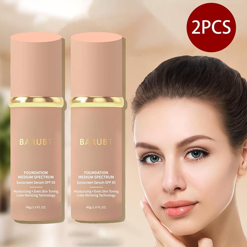 BARUBT microbial liquid foundation, SPF50+ sun protection value, long-lasting coverage without makeup removal Concealer Cosmetic formula