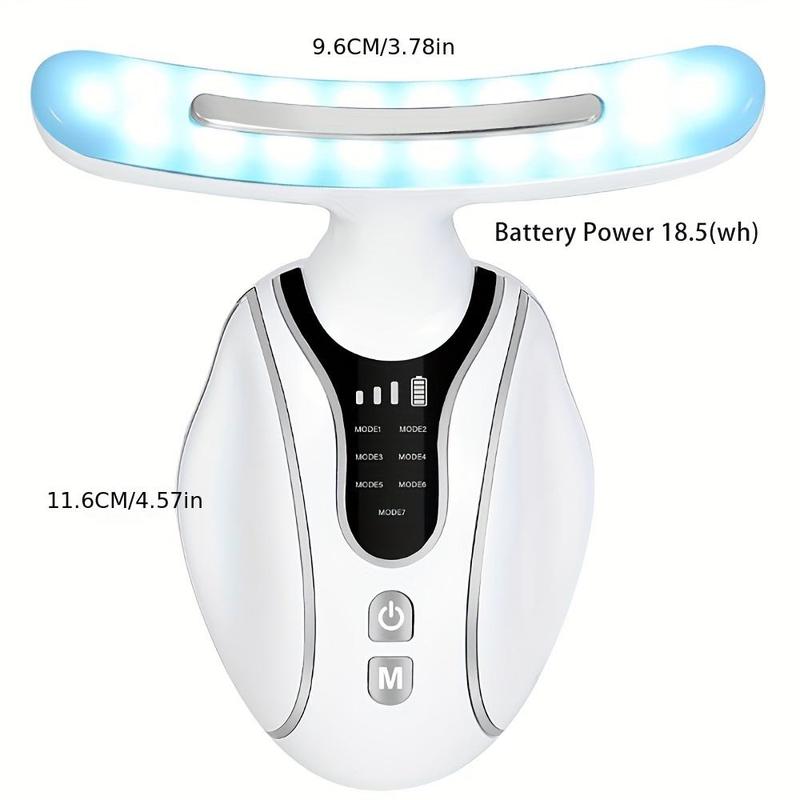 7 Color LED Light Facial Massager, Multifunctional Neck Accessories, Professional Facial Beauty Instrument for Women & Men