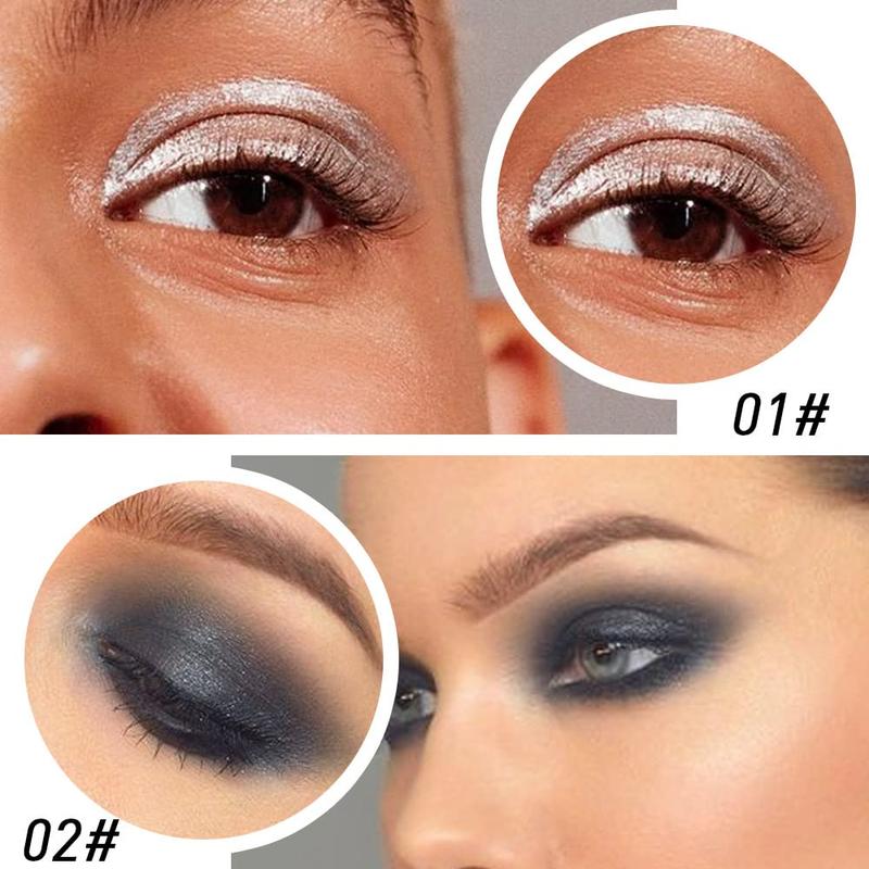 4Pcs Black Silver Grey Brown Gel Eyeliner Pencil Eye Black Face Paint Sticks Makeup Set, Natural Black Eyeliner Cream Waterproof Crayon Eyeliner Pencil Tool delineador de ojos contra el agua