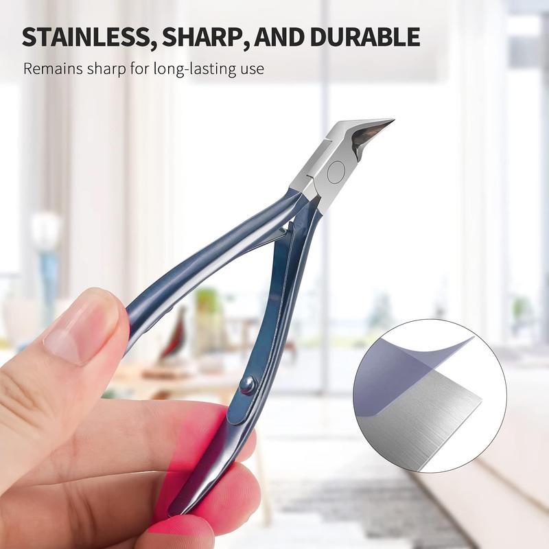 Durable Stainless Steel Nail Trimmer, Professional Nail Trimmer, Easy to Use, Manicure & Pedicure Tool for Home & Salon Use