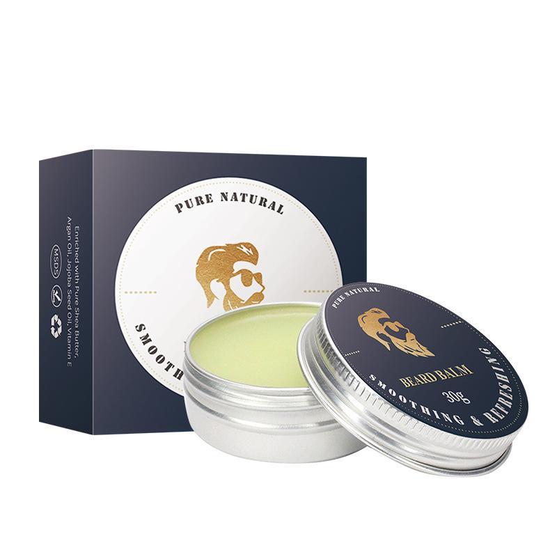 1 Count Men's Beard Care Balm , 30g Portable Sculpting & Nourishing Beard Oil Solid