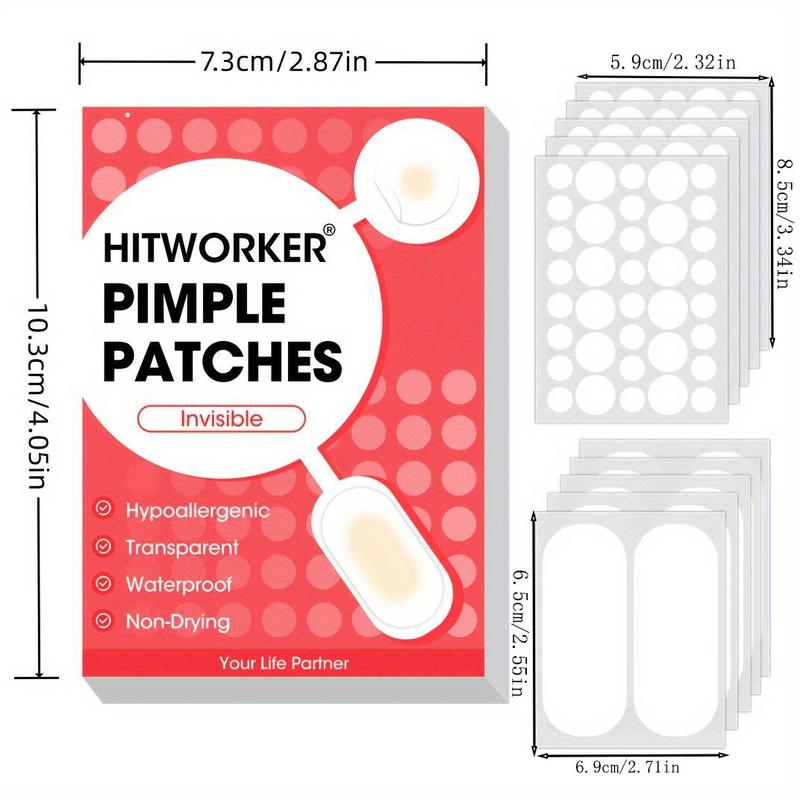 Hydrocolloid Pimple Patches, Round & Polygon Shaped Acne Patches, Gentle & Non-irritating Facial Skin Care Products