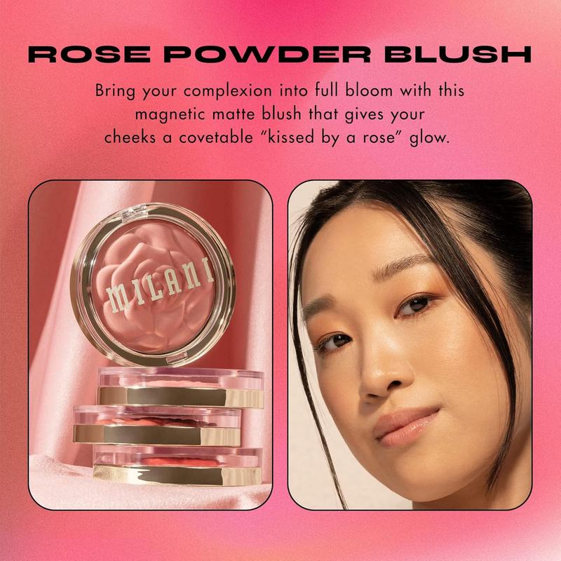 Rose Powder Blush - Wild Rose (0.6 Ounce) Cruelty-Free Blush - Shape, Contour & Highlight Face with Matte or Shimmery Color Makeup Apple