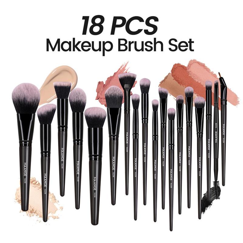 Makeup Tool Set, 1 Set Makeup Brush & Makeup Remover Pads & Makeup Powder Puff & Storage Bag, Professional Makeup Tools for Women