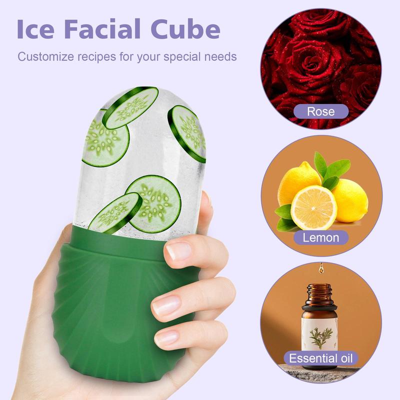 Ice Face Roller, 1 Count Reusable Ice Face Roller, Facial Beauty Ice Roller, Silicone Ice Face Cube, Face Massager, Skincare Tool for Face Beauty, Skincare Products, Christmas Gift