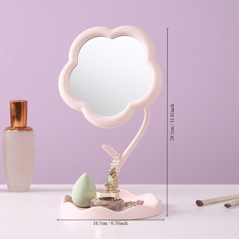 Desktop Makeup Mirror, Creative Flower Shaped Makeup Mirror, Detachable Hanging Jewelry Mirror, Makeup Tools for Women, Christmas Gift