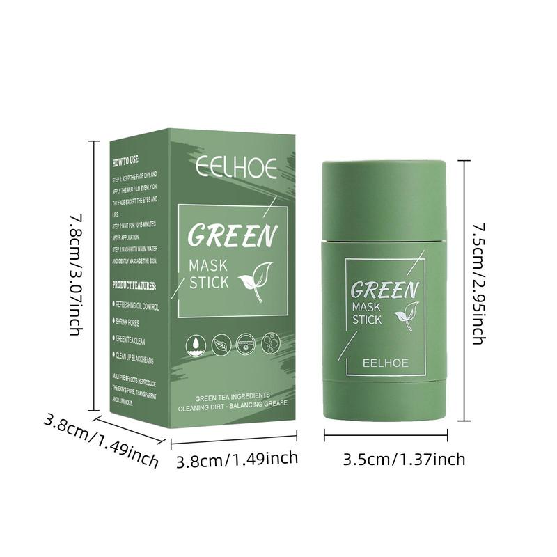 Green Tea Facial Mask Stick, Summer Moisturizing Face Mask Balm, Hydrating Face Mask Stick for Women & Men