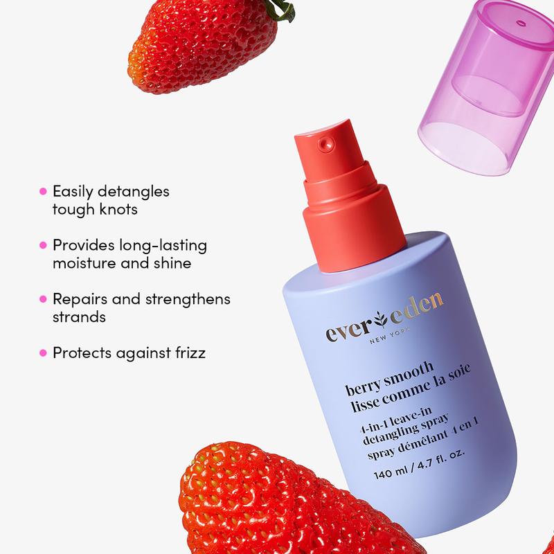 Evereden Kids Berry Smooth 4-in-1 Detangling Spray - Safe Ingredients - Detangles, Hydrates, Strengthens all Hair Types - Lightweight - For Ages 3+