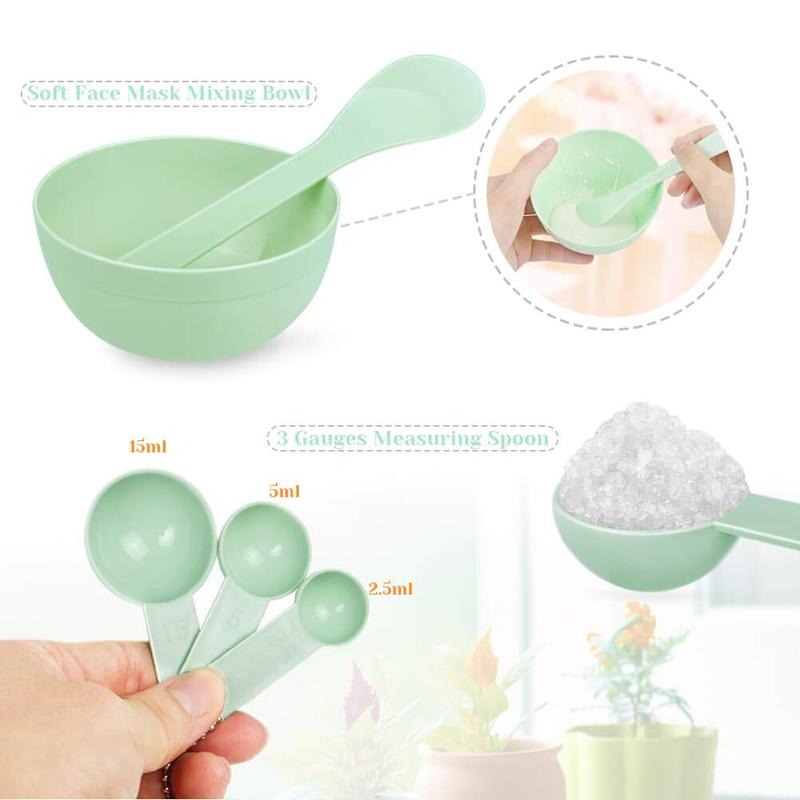 DIY Facemask Mixing Tool Kit with Mixing Bowl Set, 11 Pcs Including Spatula, Brush, Spray Bottle, Puff Soaking Bottle,and Gauges for Skincare Comfort