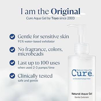 Cure Natural Aqua Exfoliating Gel for Gentle Skincare Comfort