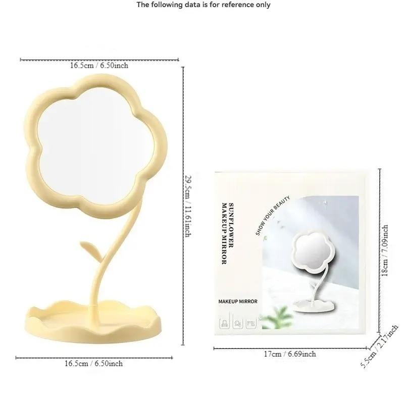 Desktop Makeup Mirror, Creative Flower Shaped Makeup Mirror, Detachable Hanging Jewelry Mirror, Makeup Tools for Women, Christmas Gift